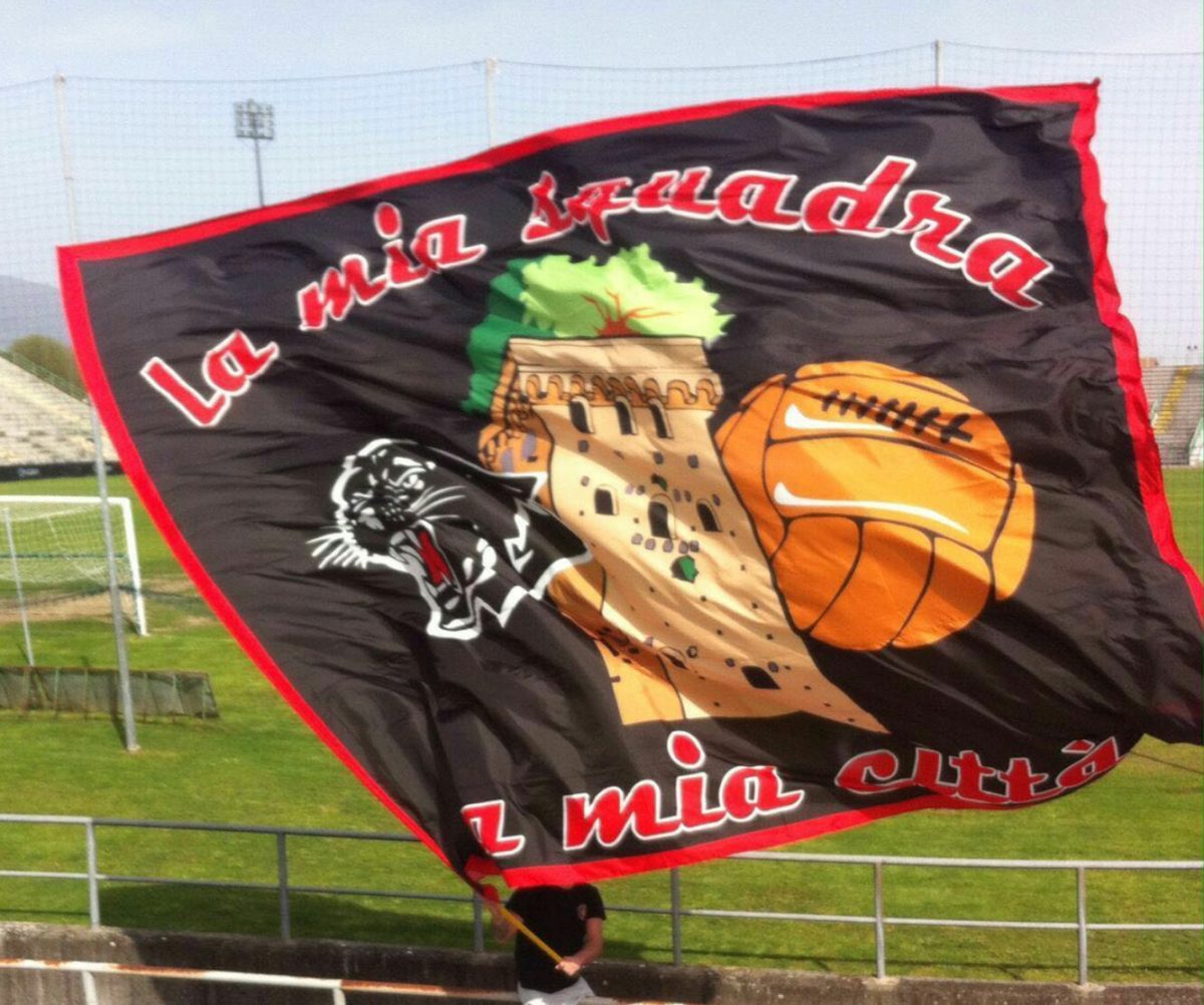 Bandiera LUCCHESE La Mia Squadra La Mia Città Fondo Nero