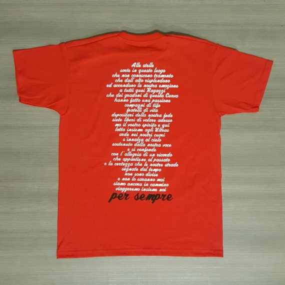 T-shirt Stampata TERAMO A sostegno del Diavolo T-shirt Commemorativa Dietro