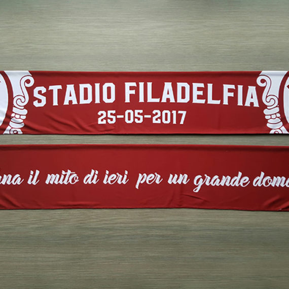 Sciarpa Raso TORINO Ultras Granata Sciarpa Commemorativa FILADELFIA