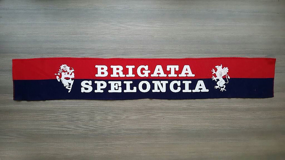 Sciarpa Anni 80 GENOA Brigata Speloncia Stampata